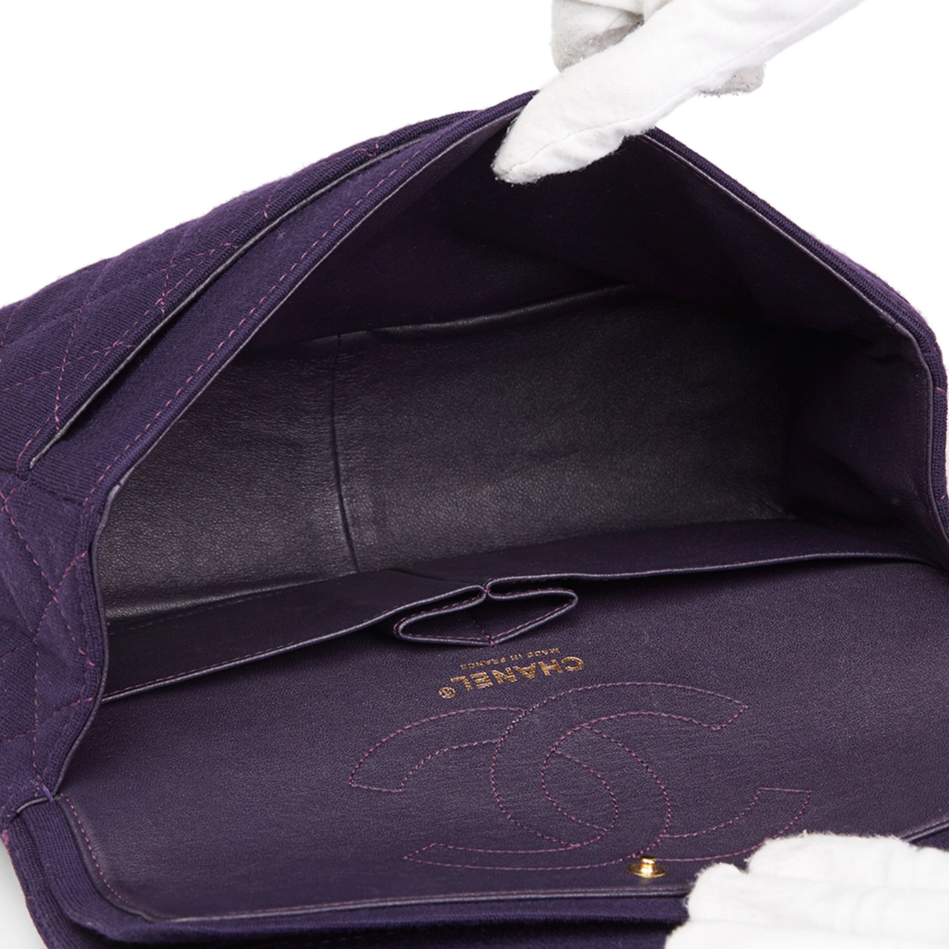 Violet Quilted Jersey Fabric 2.55 Reissue 226 Double Flap Bag - Bild 9 aus 10