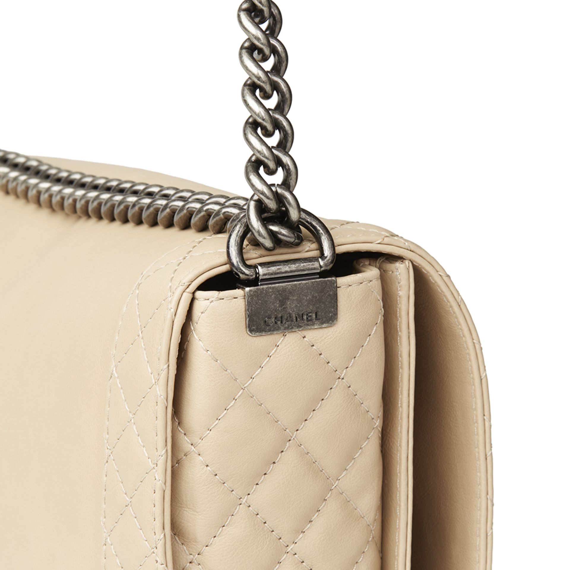 Beige Quilted Lambskin XL Le Boy Reverso - Bild 7 aus 9