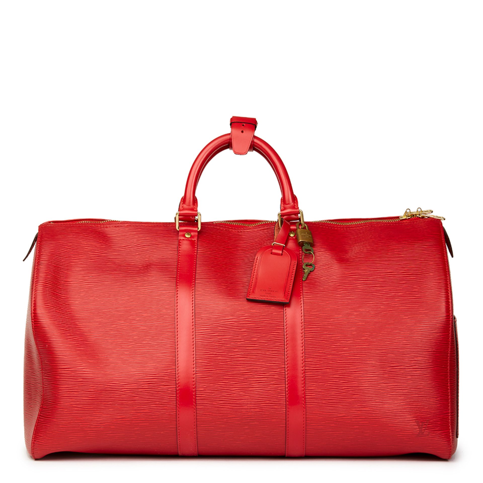 Red Epi Leather Vintage Keepall 55