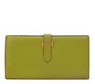 Vert Anis Chevre Mysore Leather Bearn Wallet