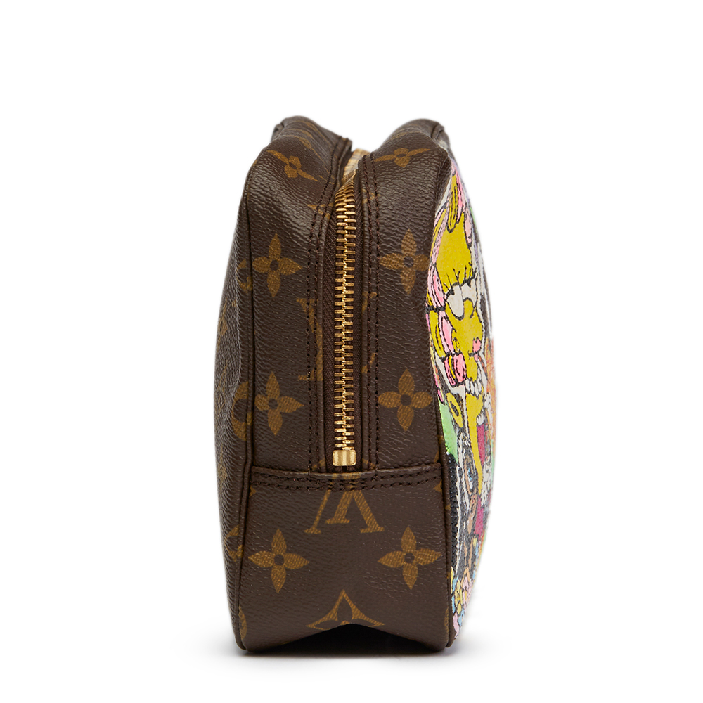 LOUIS VUITTON Hand-painted &#39;I just wanted Gucci&#39; X Year Zero London Toiletry Pouch This LOUIS V