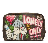 Hand-painted 'Lonely for you only' X Year Zero London Toiletry Pouch
