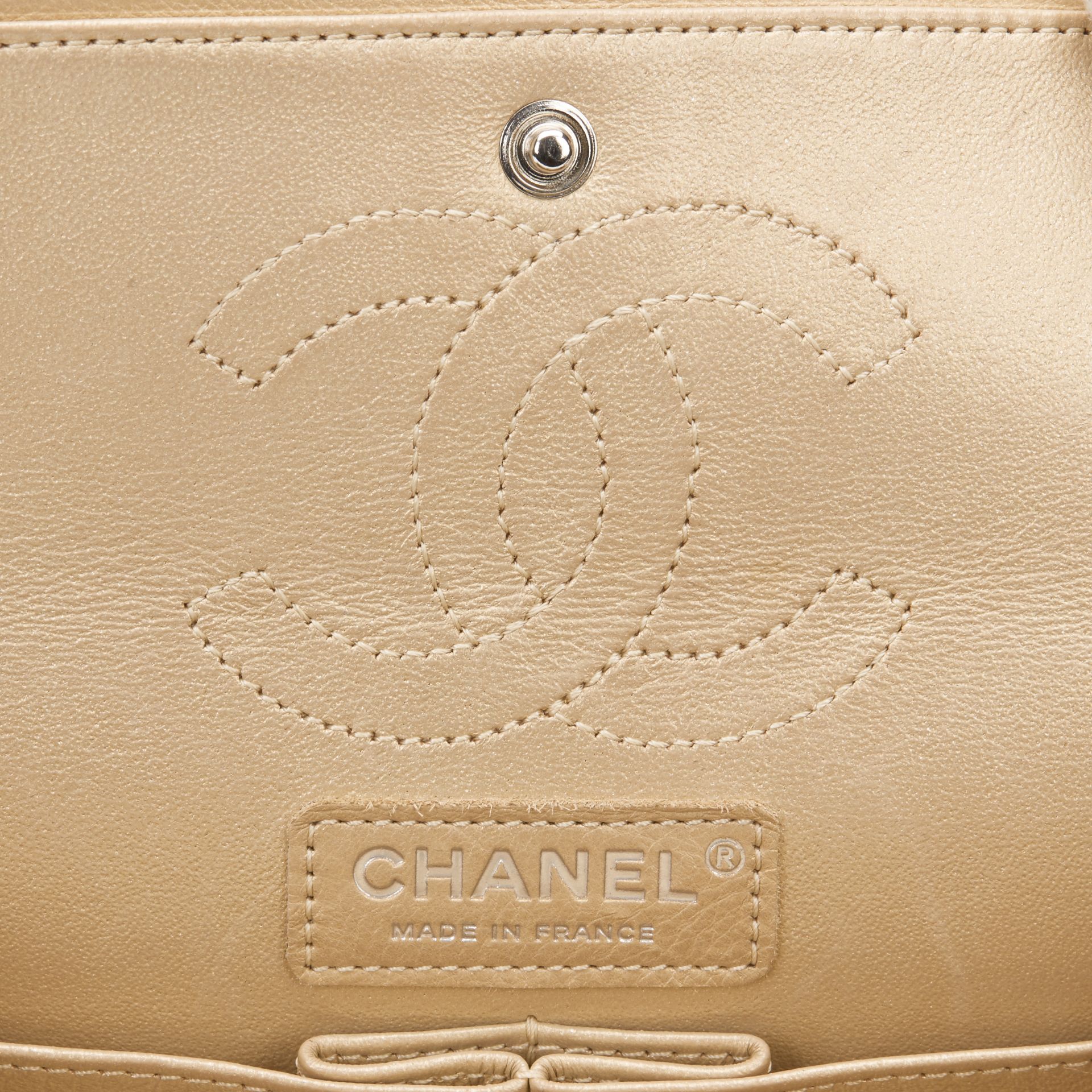 Gold Aged Metallic Calfskin Leather Lucky Charms 2.55 Reissue 224 Double Flap Bag - Image 9 of 13