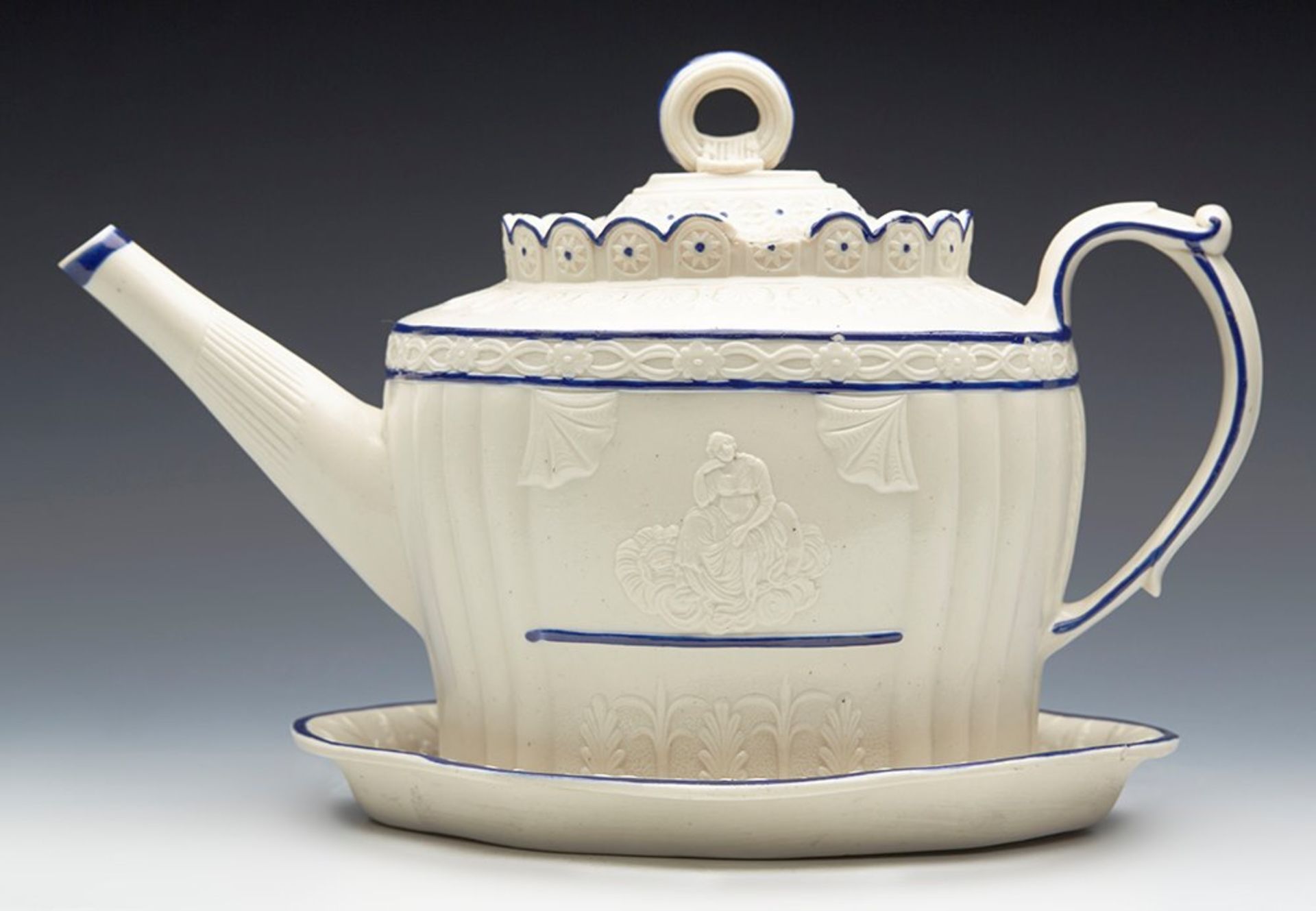 Antique Castleford Felspathic Teapot & Stand C.1805-15 - Bild 6 aus 10