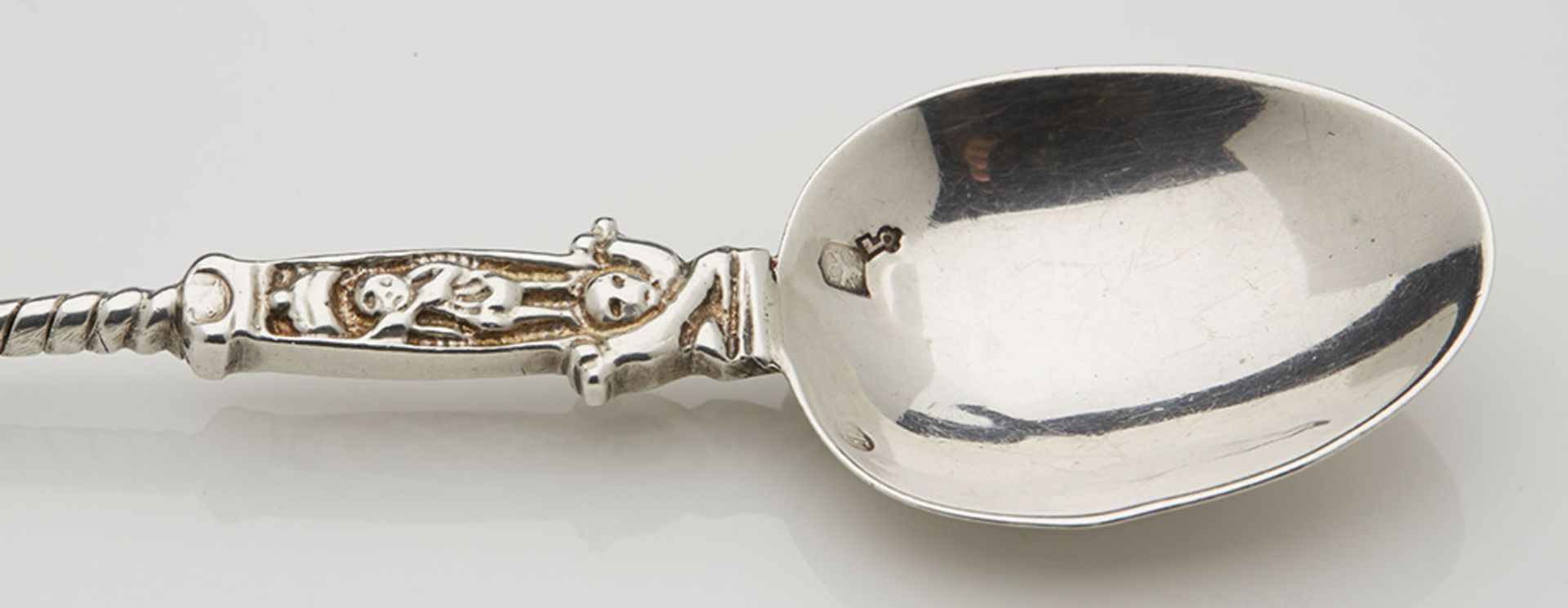 Fine Antique Dutch Silver Export Presentation Spoon With Figural Stem C.1890 - Image 2 of 6