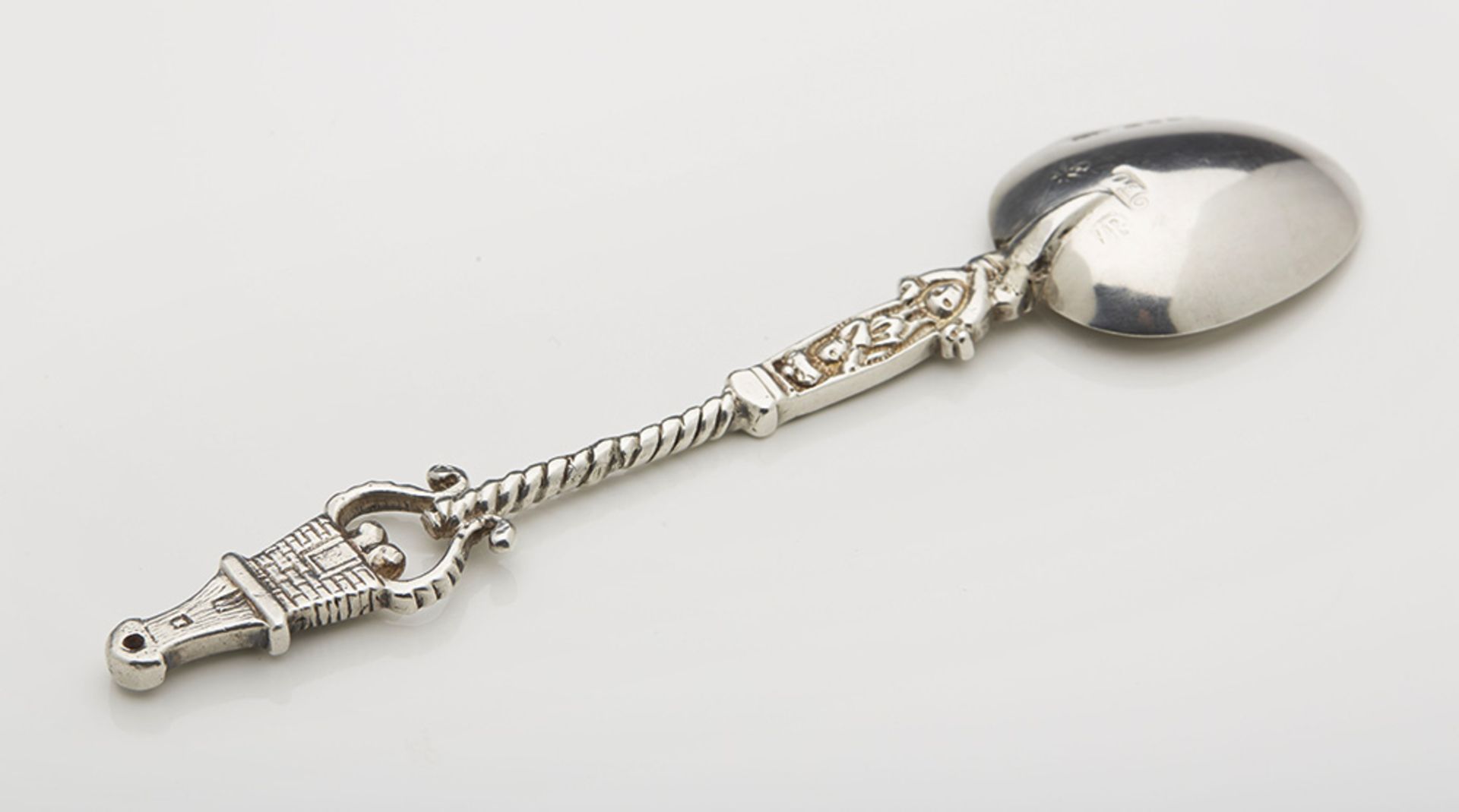 Fine Antique Dutch Silver Export Presentation Spoon With Figural Stem C.1890 - Image 3 of 6