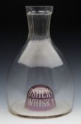 Antique Usher's Whisky Advertising Water Carafe 19Th C.