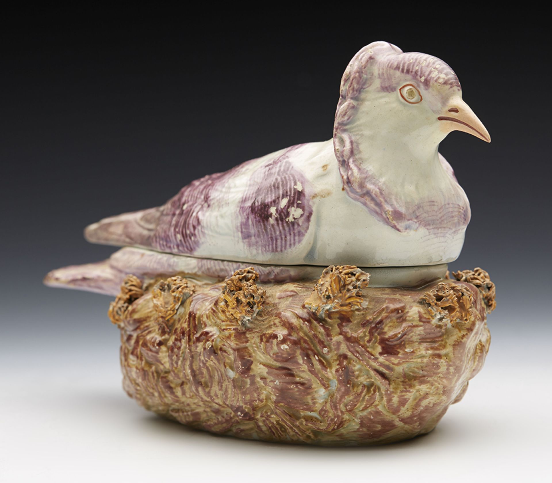 Antique Staffordshire Pearlware Pigeon Tureen Early 19Th C.