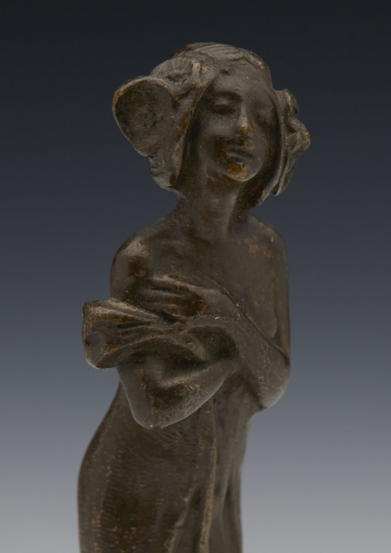 Art Nouveau French Bronze Semi Nude Figural Seal C.1900 - Image 2 of 6