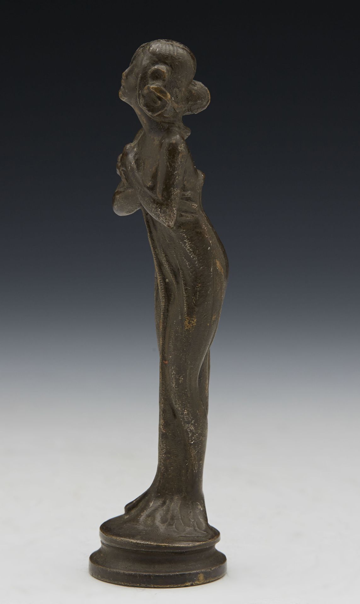 Art Nouveau French Bronze Semi Nude Figural Seal C.1900 - Image 6 of 6