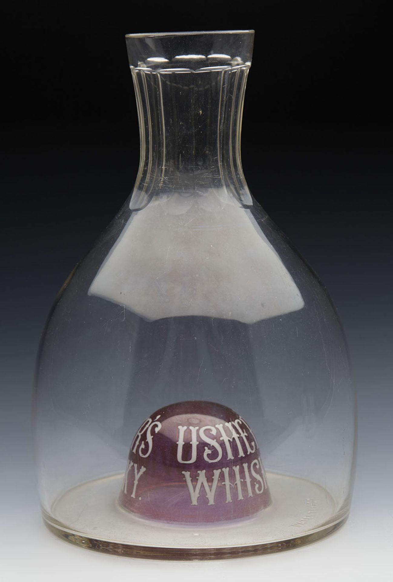 Antique Usher's Whisky Advertising Water Carafe 19Th C. - Image 3 of 11