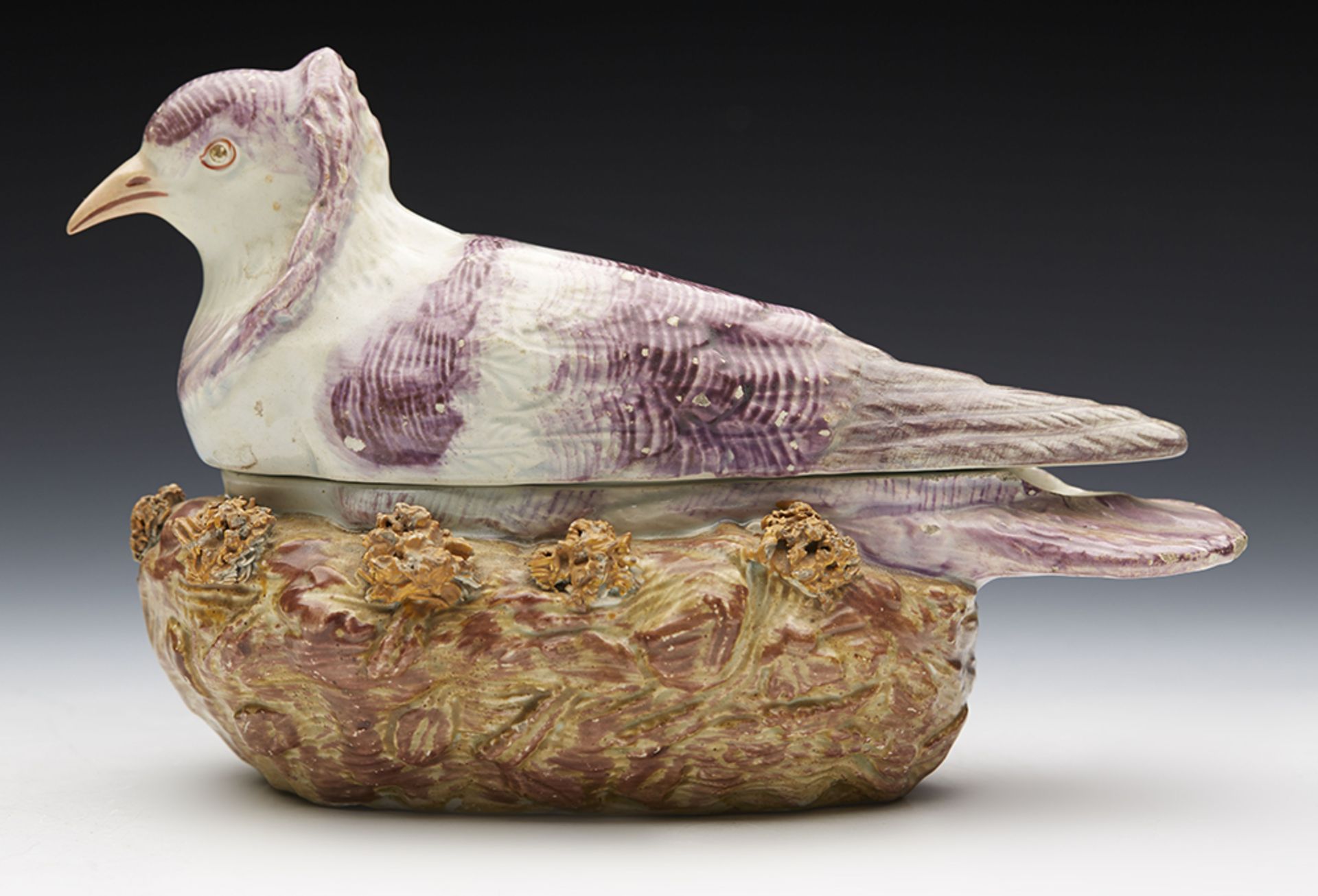 Antique Staffordshire Pearlware Pigeon Tureen Early 19Th C. - Image 4 of 9