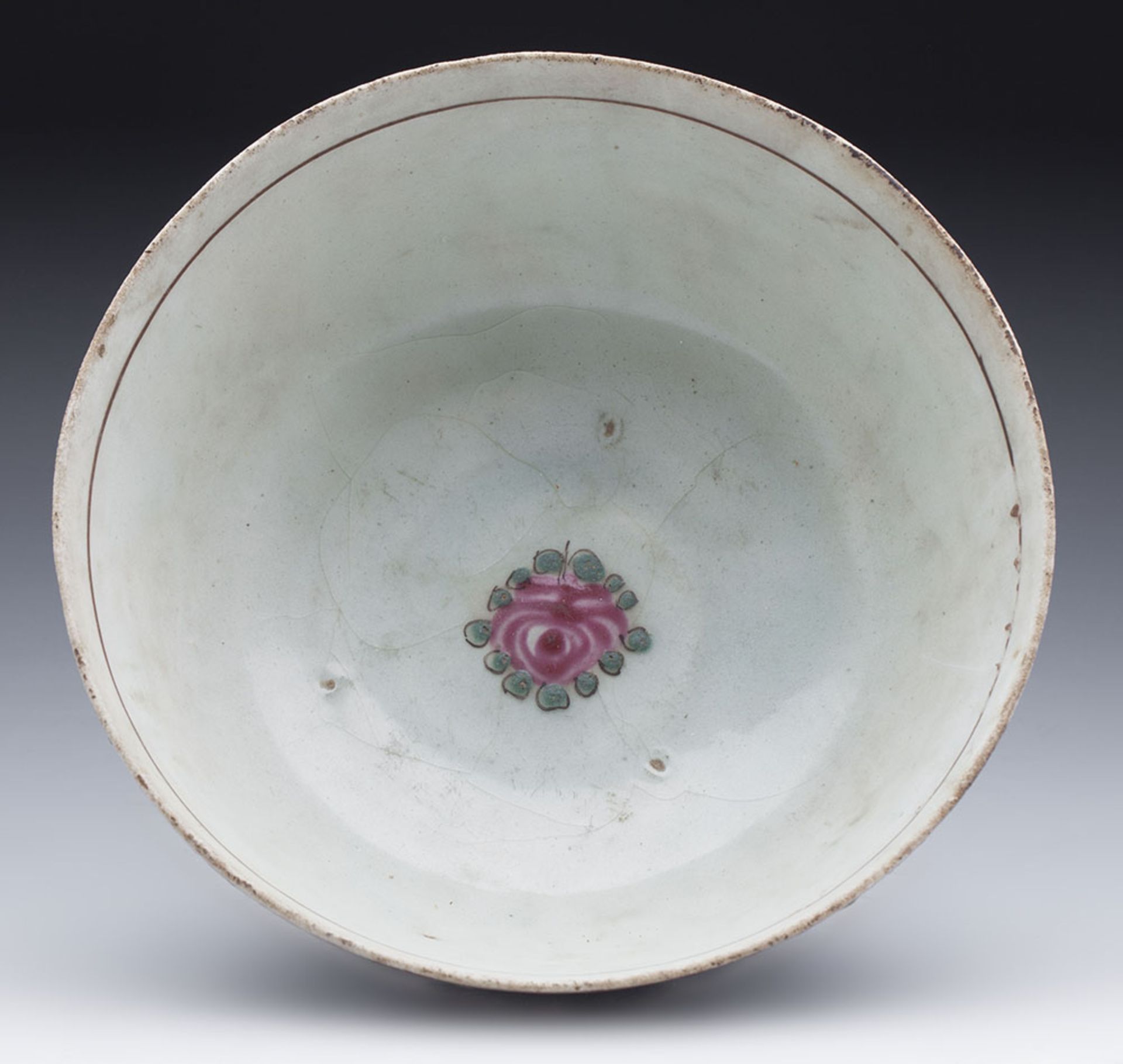 Antique Middle Eastern Bowl With Floral Garlands 17/18Th C. - Image 3 of 9