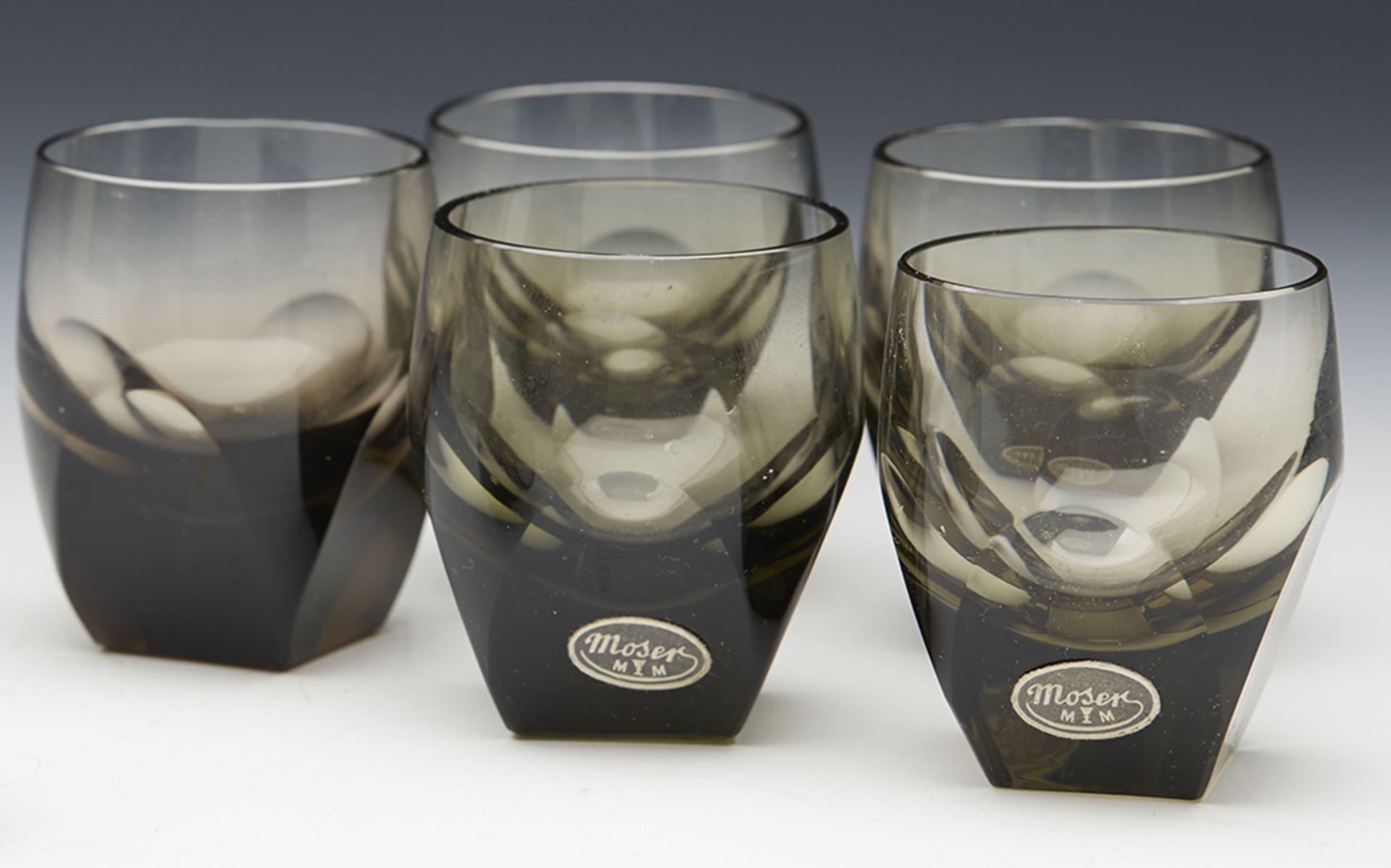 Original Cased Set Vintage Moser Vodka Glasses By Rudolf Eschler C.1934 - Image 6 of 9