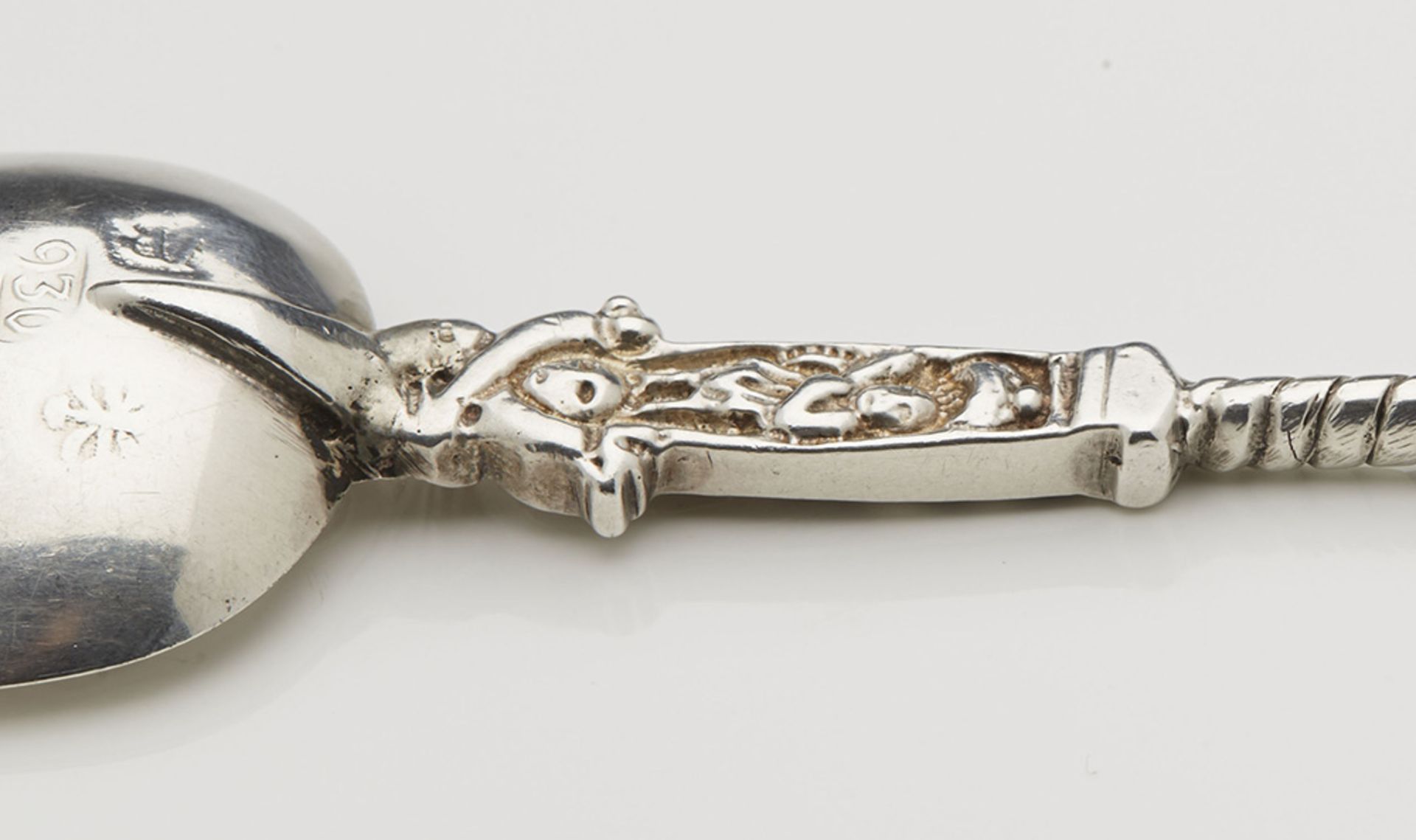 Fine Antique Dutch Silver Export Presentation Spoon With Figural Stem C.1890 - Image 6 of 6