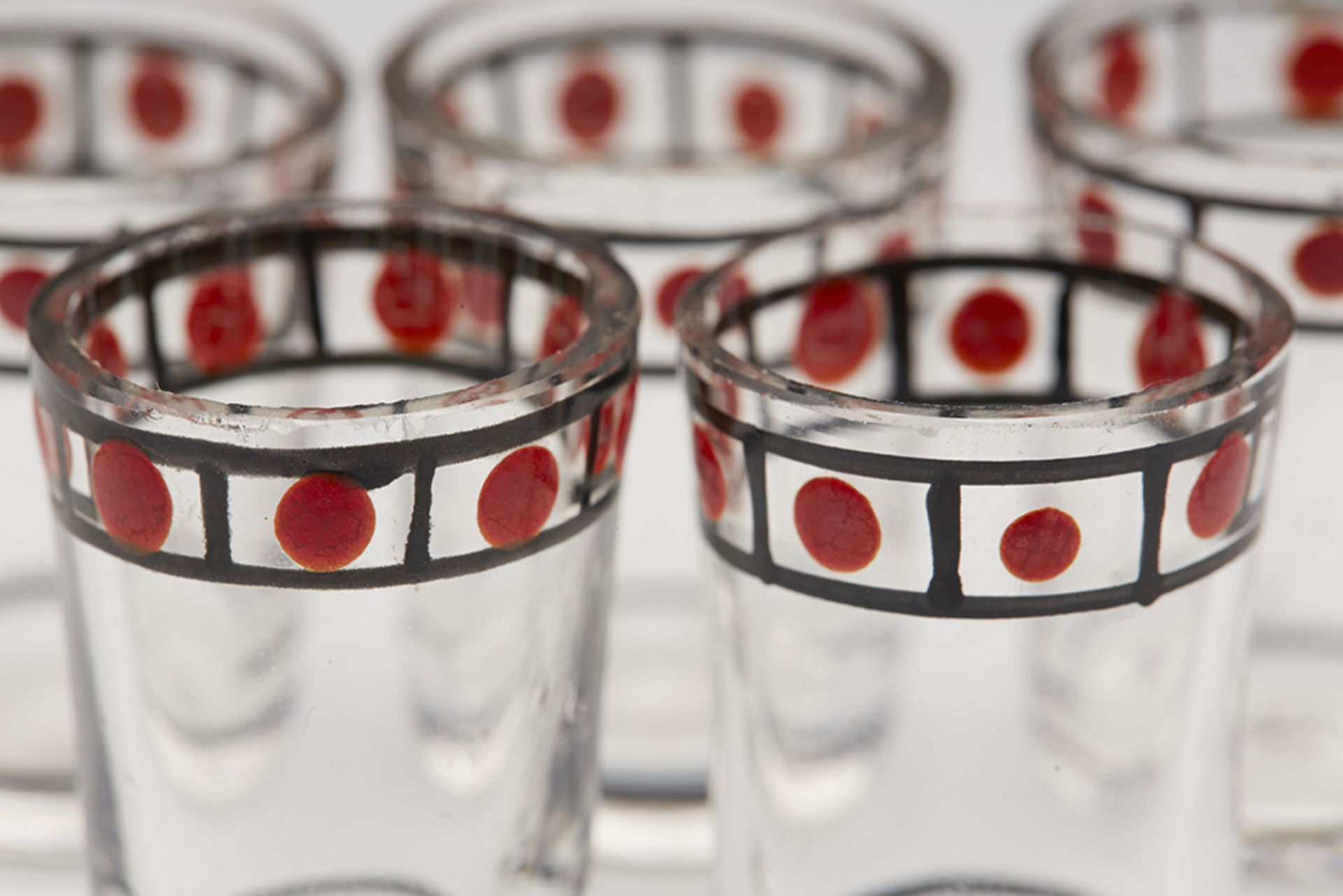 Vintage Miniature Glass Decanter & Five Glasses On Tray 20Th C. - Image 8 of 10