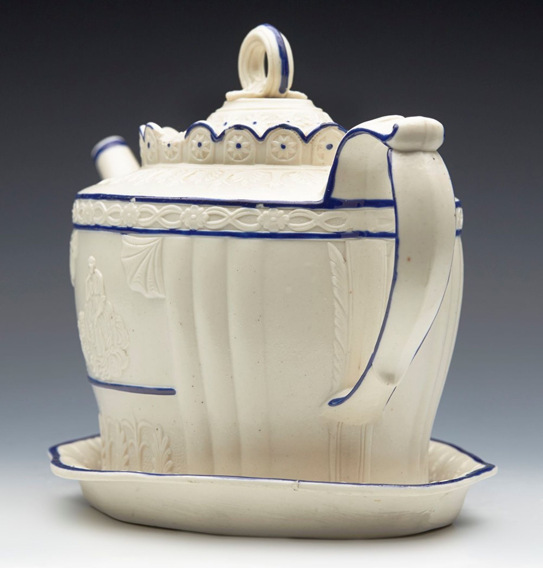 Antique Castleford Felspathic Teapot & Stand C.1805-15 - Bild 4 aus 10