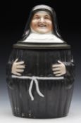 Antique German Nun Character Beer Stein With Ltihopane Base 19Th C.
