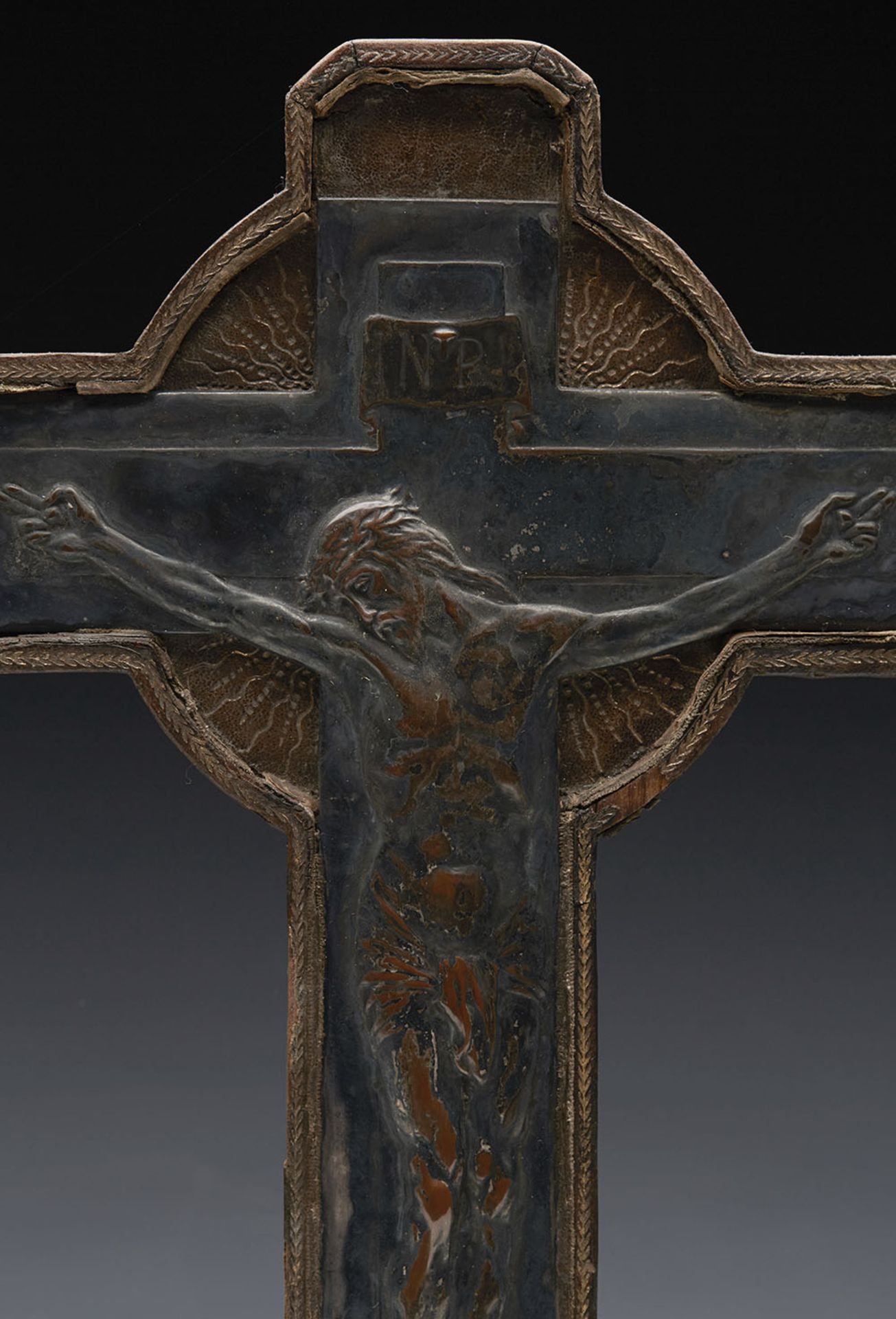 Antique French Crucifix By Jules-Prosper Legastelois Early 20Th C. - Image 5 of 11