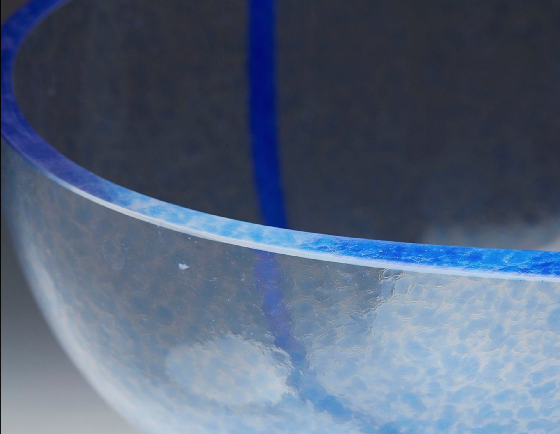 Vintage Kosta Boda Blue Glass Heart Shaped Bowl Signed 20Th C. - Image 5 of 6