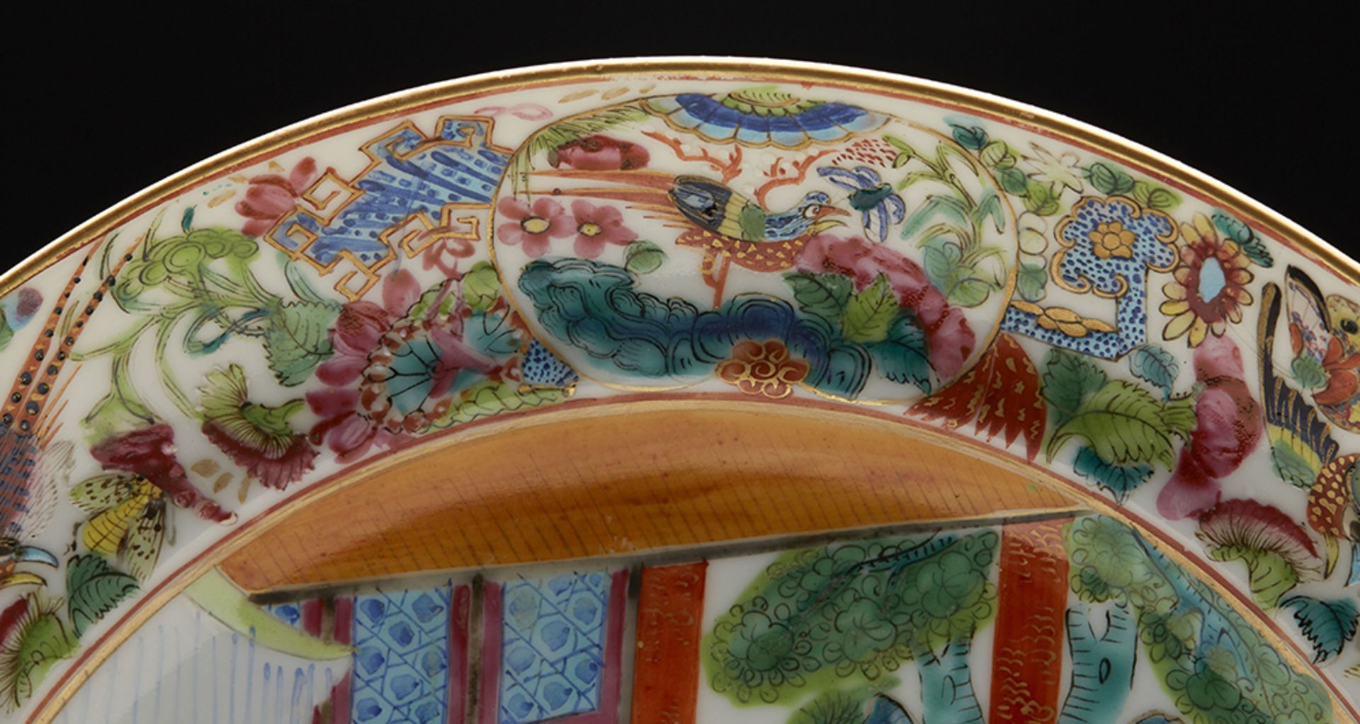 Antique Chinese Qing Famille Rose Figural Plate 19Th C. - Image 4 of 7