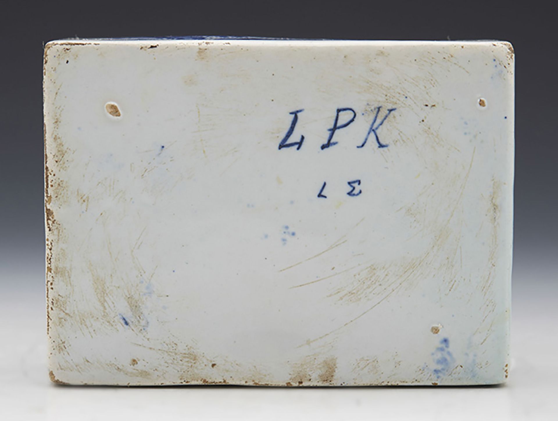 Antique Dutch Delft De Lampetkan Lidded Blue & White Box Signed C.1759 - Bild 5 aus 9