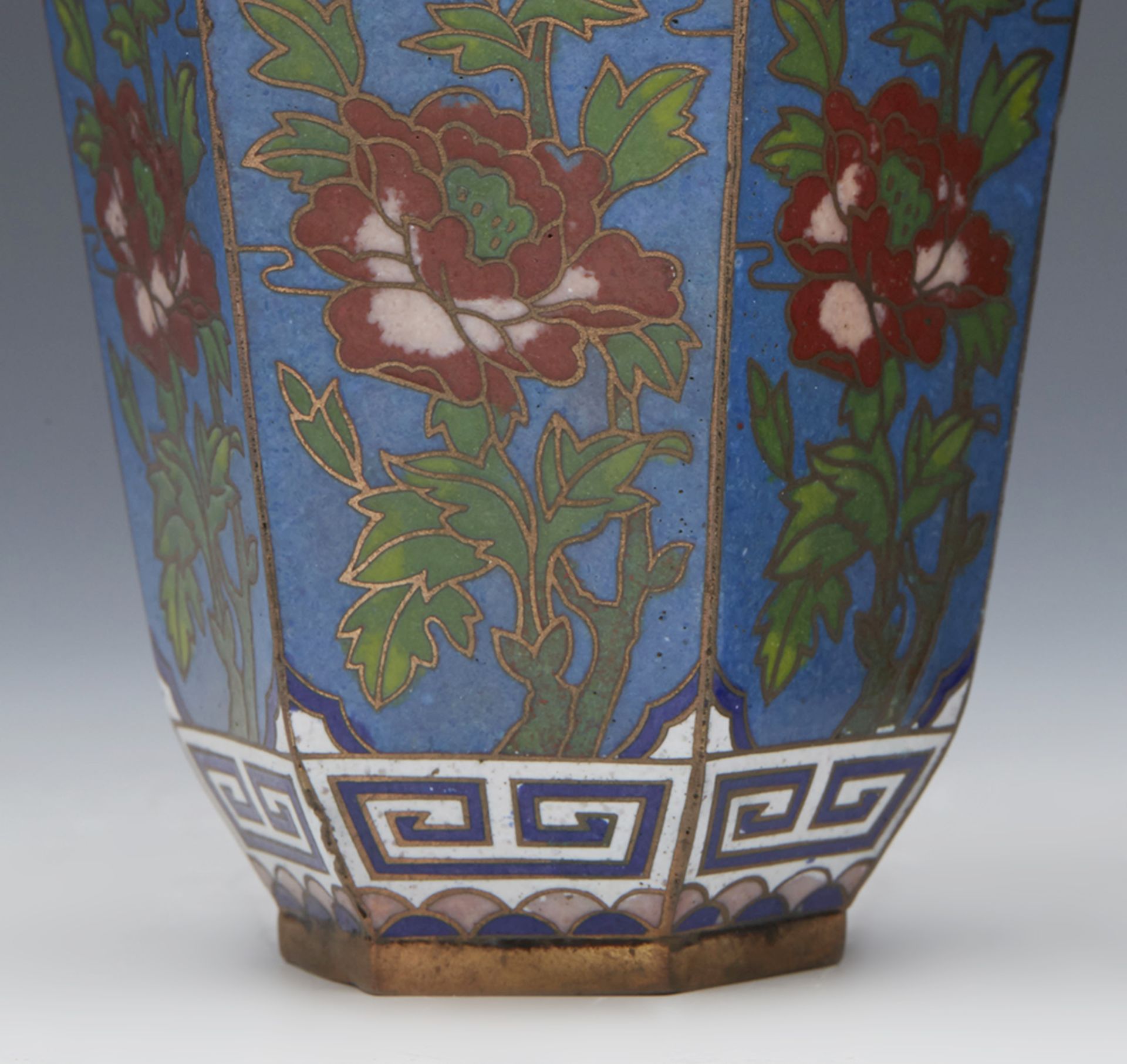 Website Pair Antique Chinese Lidded Cloisonne Floral Jars C.1920 - Image 4 of 8