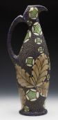 Vintage Amphora Bird Shaped Leaf Design Art Pottery Jug C.1920