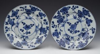 Antique Chinese Kangxi Floral Design Plates 1662-1722