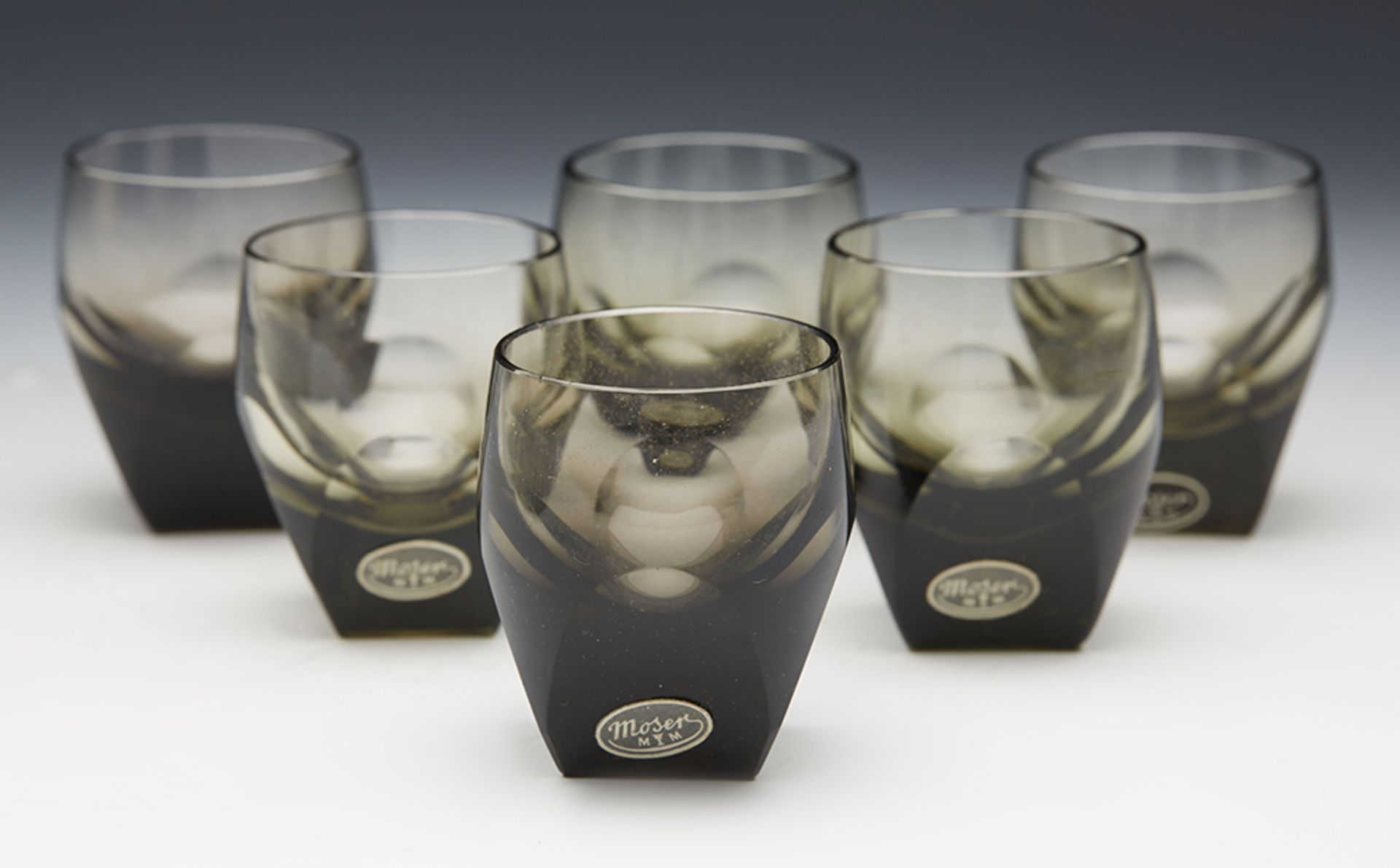 Original Cased Set Vintage Moser Vodka Glasses By Rudolf Eschler C.1934