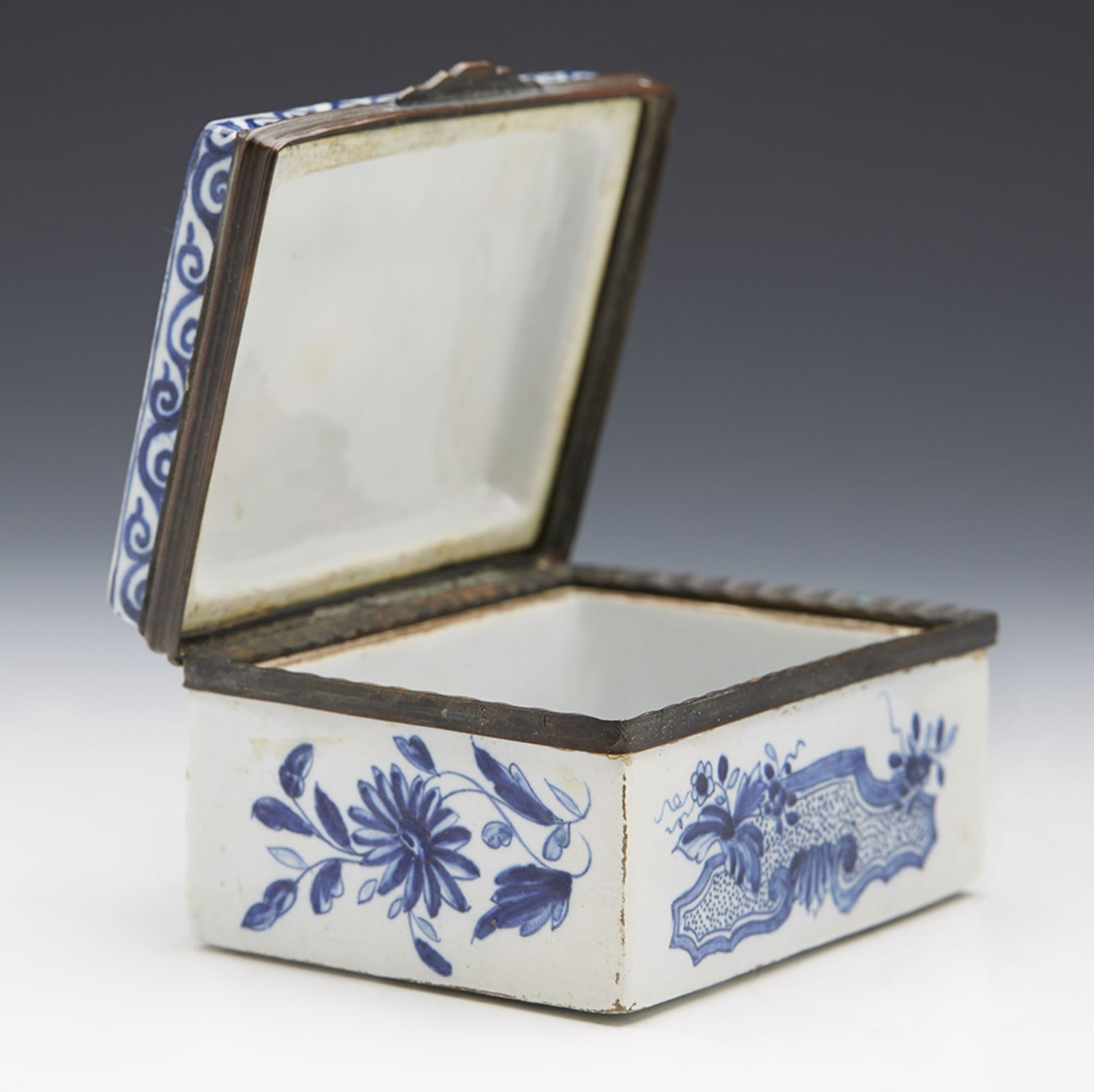 Antique Dutch Delft De Lampetkan Lidded Blue & White Box Signed C.1759 - Bild 8 aus 9