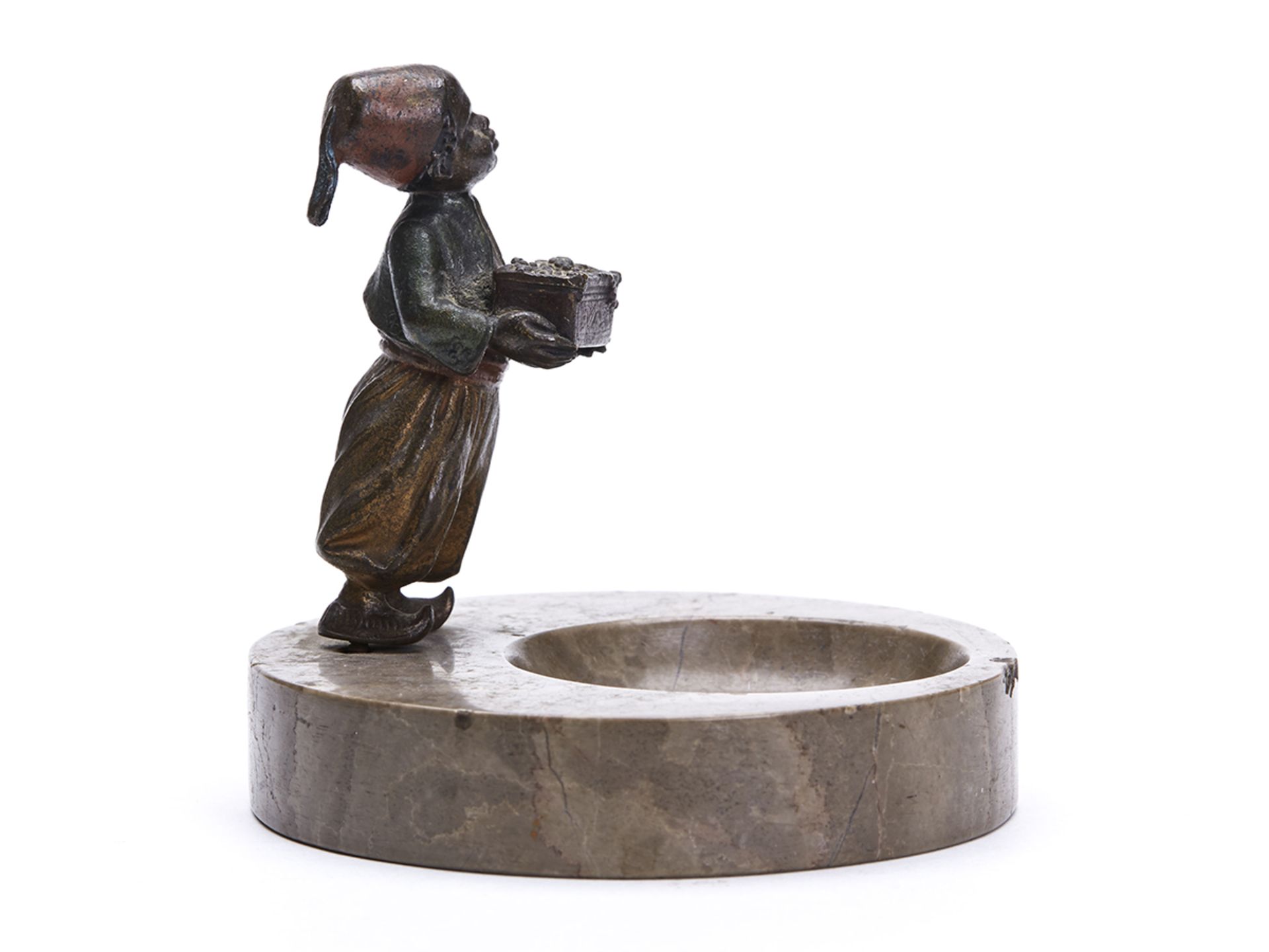 Austrian Cold Painted Bronze Figural Ashtray C.1900 - Image 2 of 7