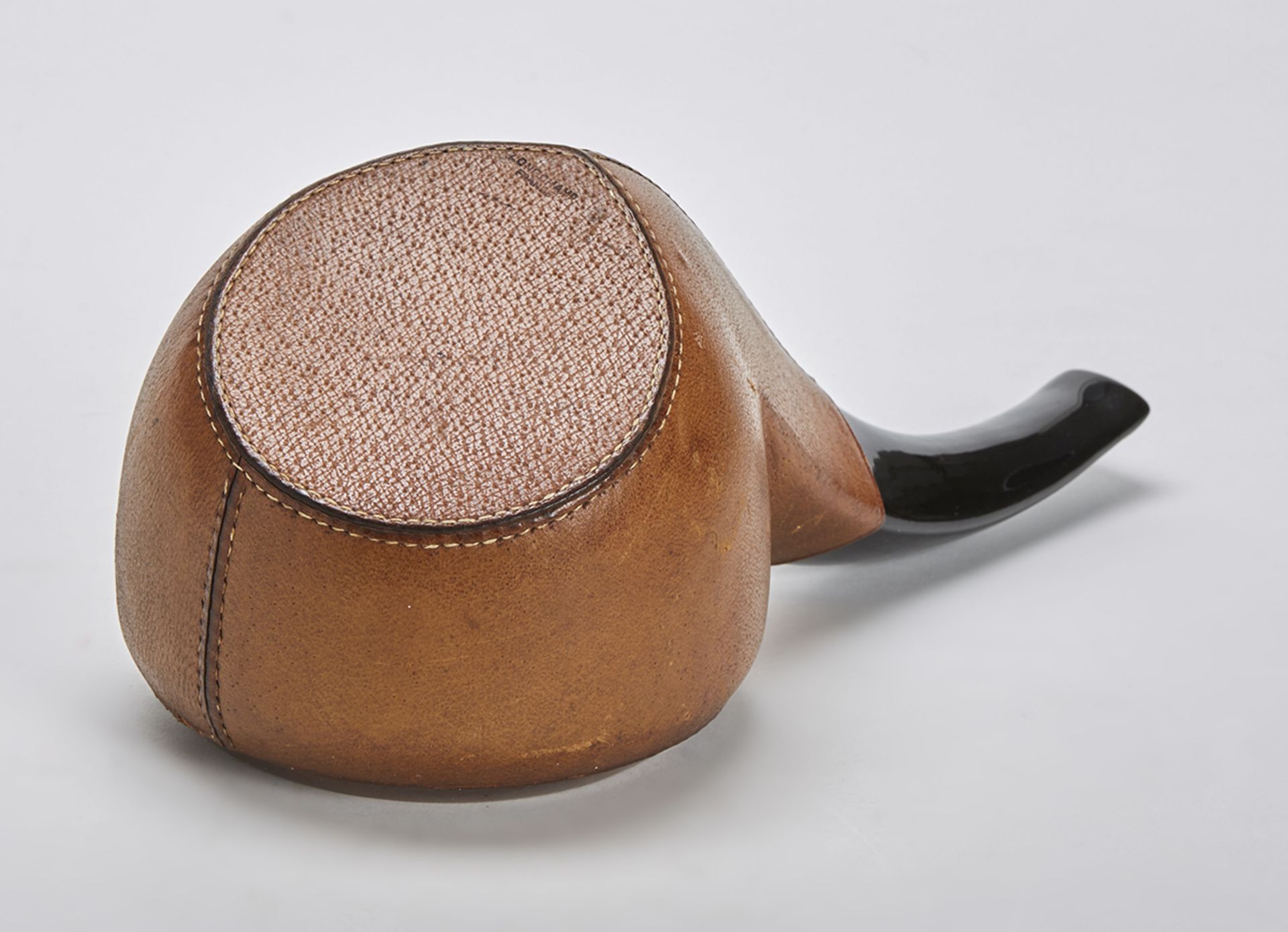 Ceramic & Leather Pipe Container By George Jouve C.1950 - Image 5 of 7