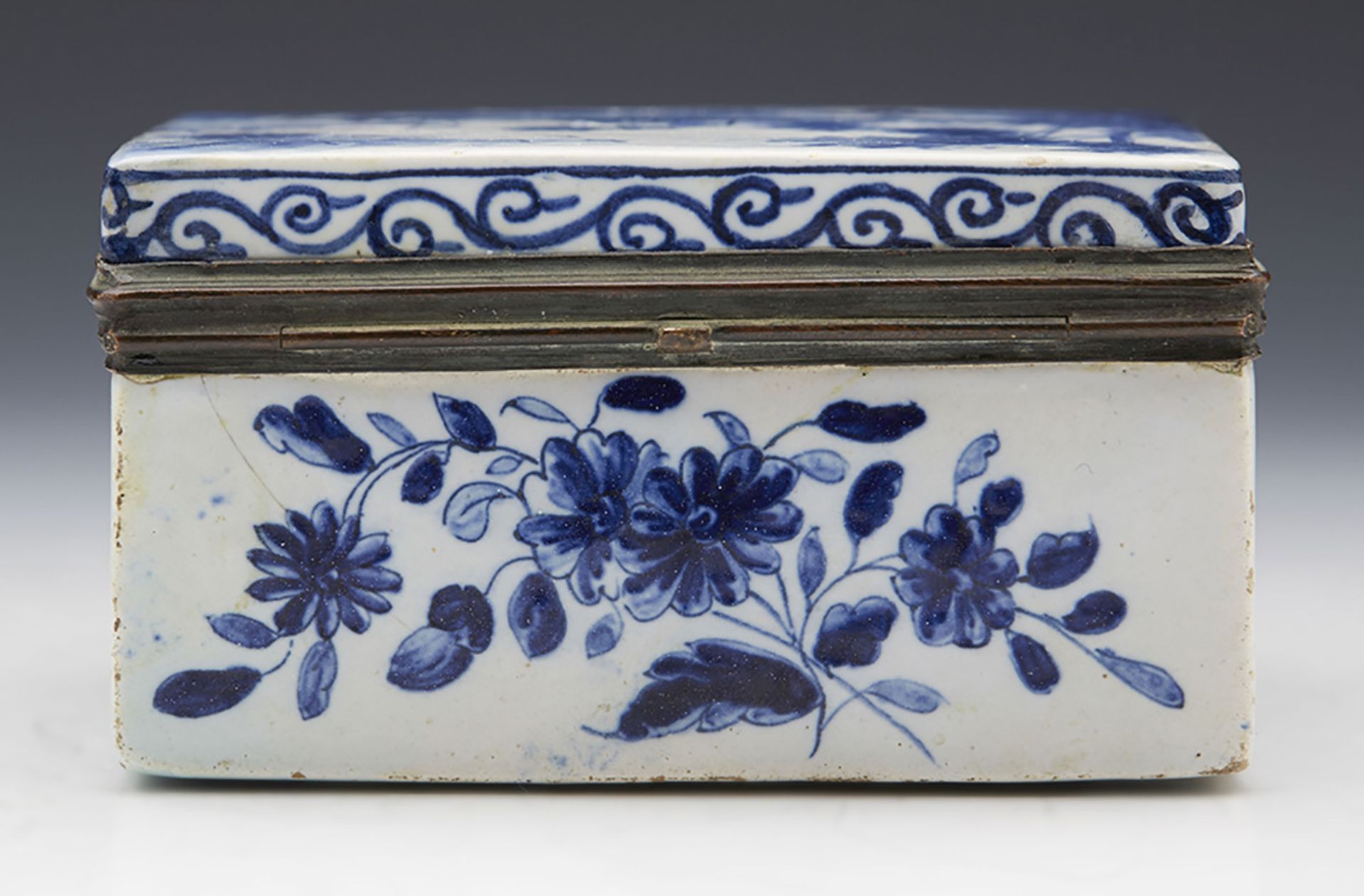 Antique Dutch Delft De Lampetkan Lidded Blue & White Box Signed C.1759 - Bild 9 aus 9