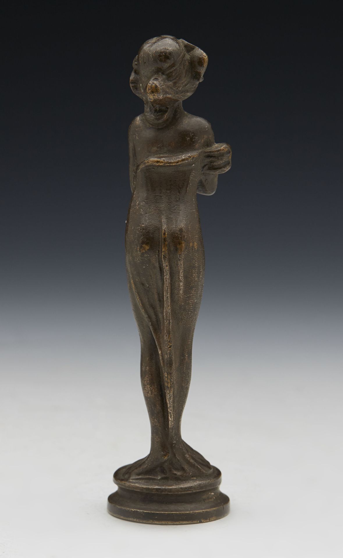 Art Nouveau French Bronze Semi Nude Figural Seal C.1900 - Image 3 of 6