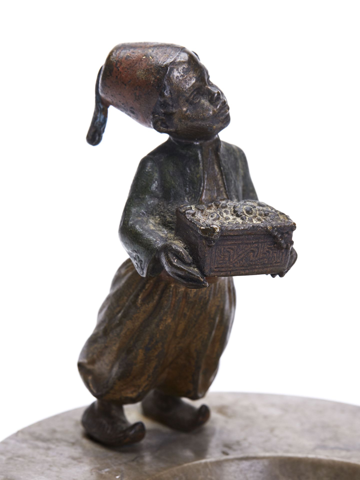 Austrian Cold Painted Bronze Figural Ashtray C.1900 - Image 6 of 7