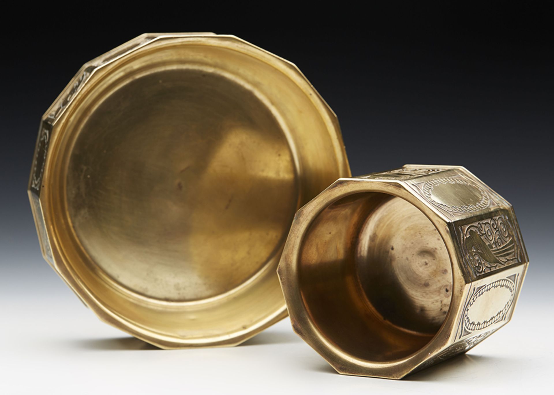 Secessionist Neue Münchner Kunstwerkstätten Brass Bowl & Fernpot C.1913 - Image 3 of 8