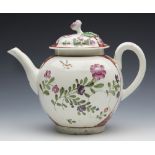 Antique Worcester Globular Lidded Teapot C.1770