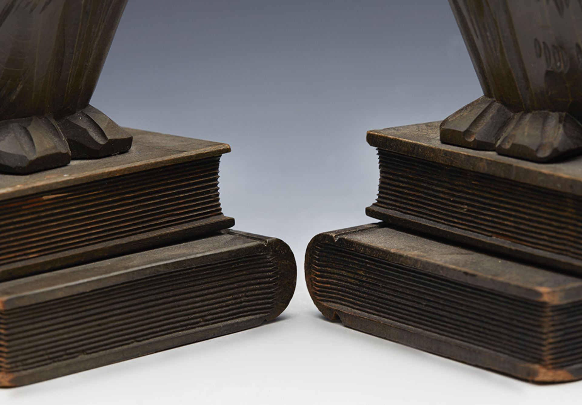 Antique Pair Blackforest Owl Bookends C.1900 - Image 5 of 9