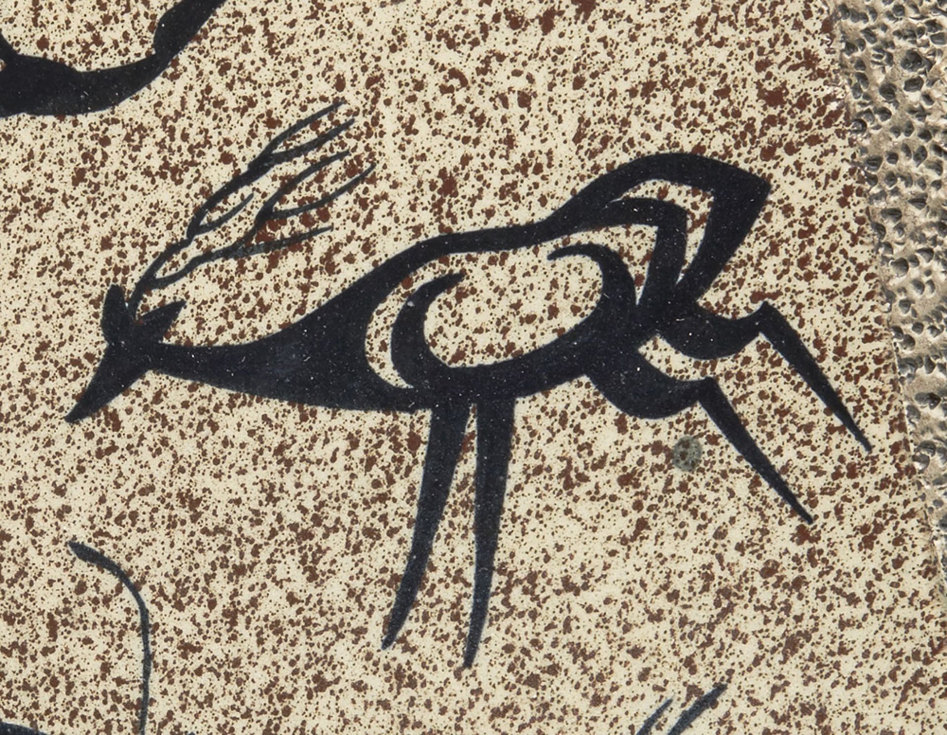 Modernist Lava Plaque With Hunting Scene Dated 1952 - Image 8 of 8