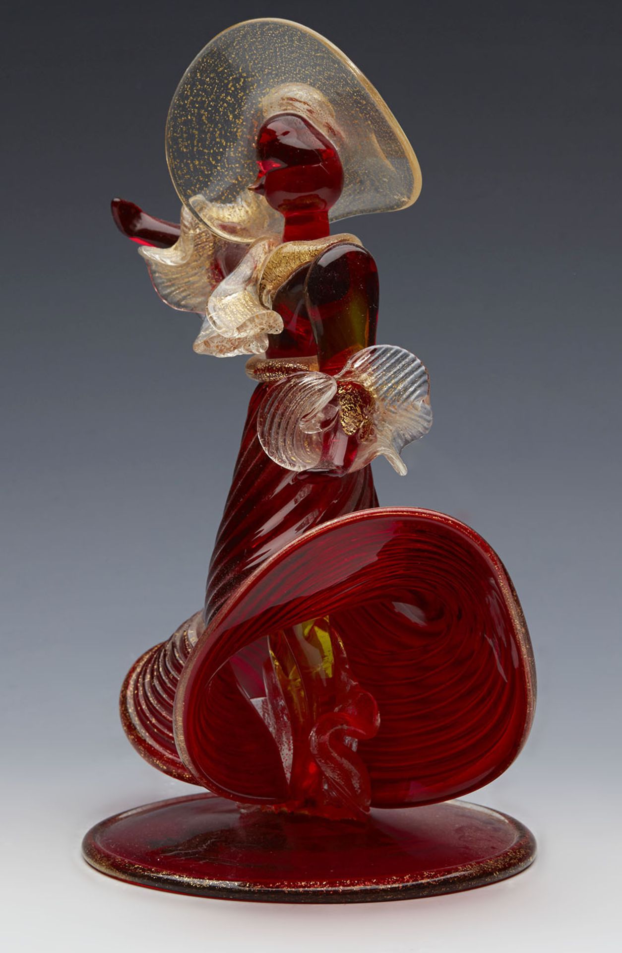 Vintage Italian Murano Art Glass Flamenco Dancer 20Th C. - Image 3 of 7