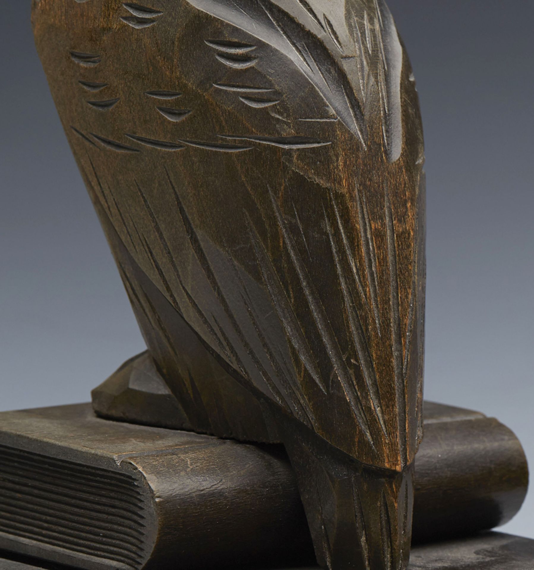 Antique Pair Blackforest Owl Bookends C.1900 - Image 8 of 9