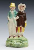 Antique Staffordshire Dandies Figure Group Early 19Th C.