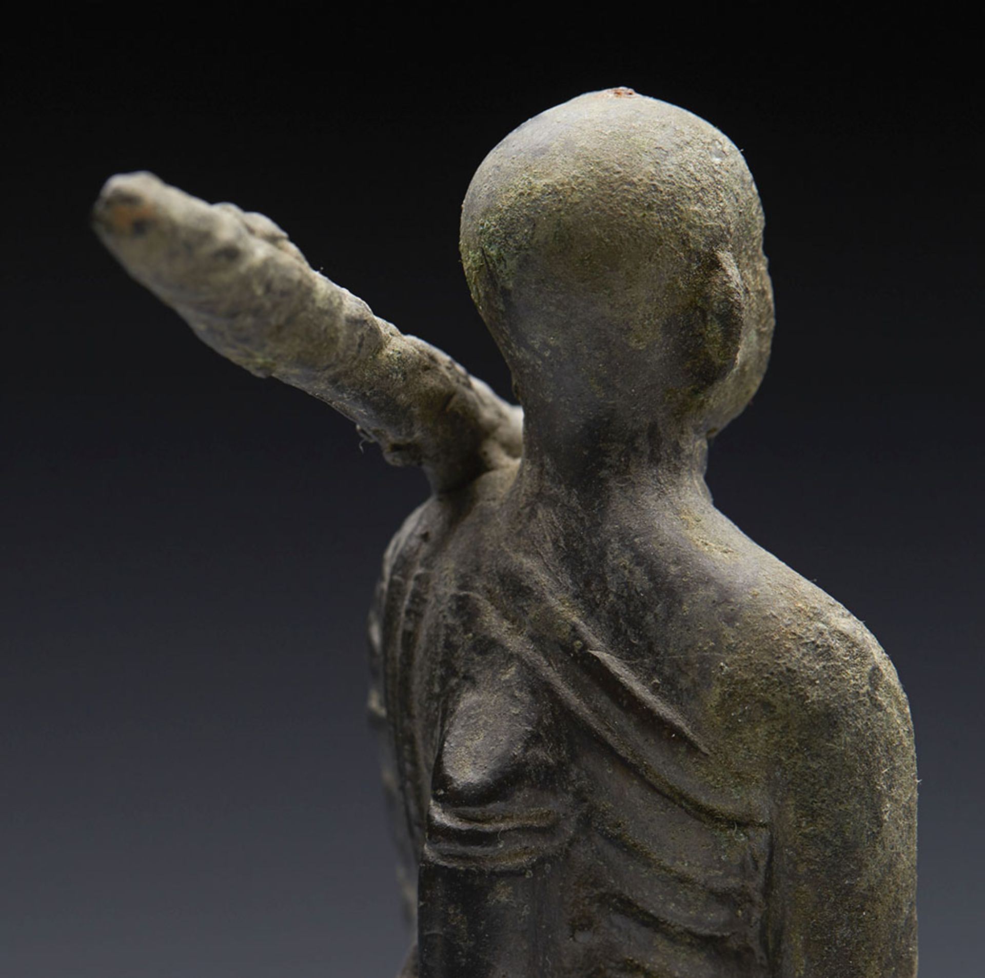 Antique Asian Bronzed Metal Monk Figure 18/19Th C. - Image 8 of 9