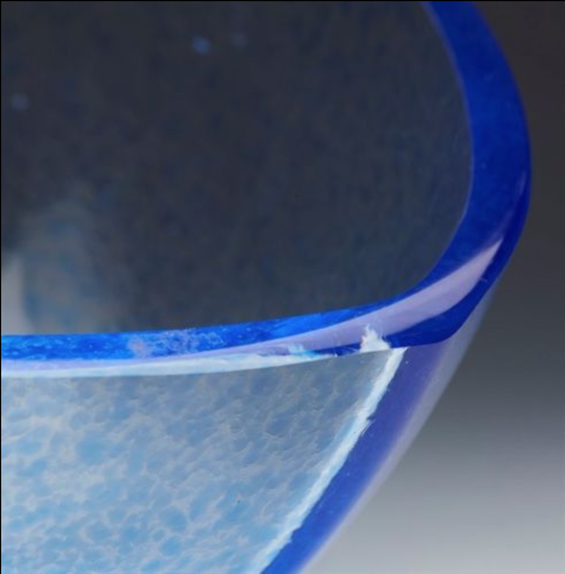 Vintage Kosta Boda Blue Glass Heart Shaped Bowl Signed 20Th C. - Image 4 of 6