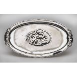 Art Nouveau Wmf Boy & Frog Silver Plated Plaque C.1905