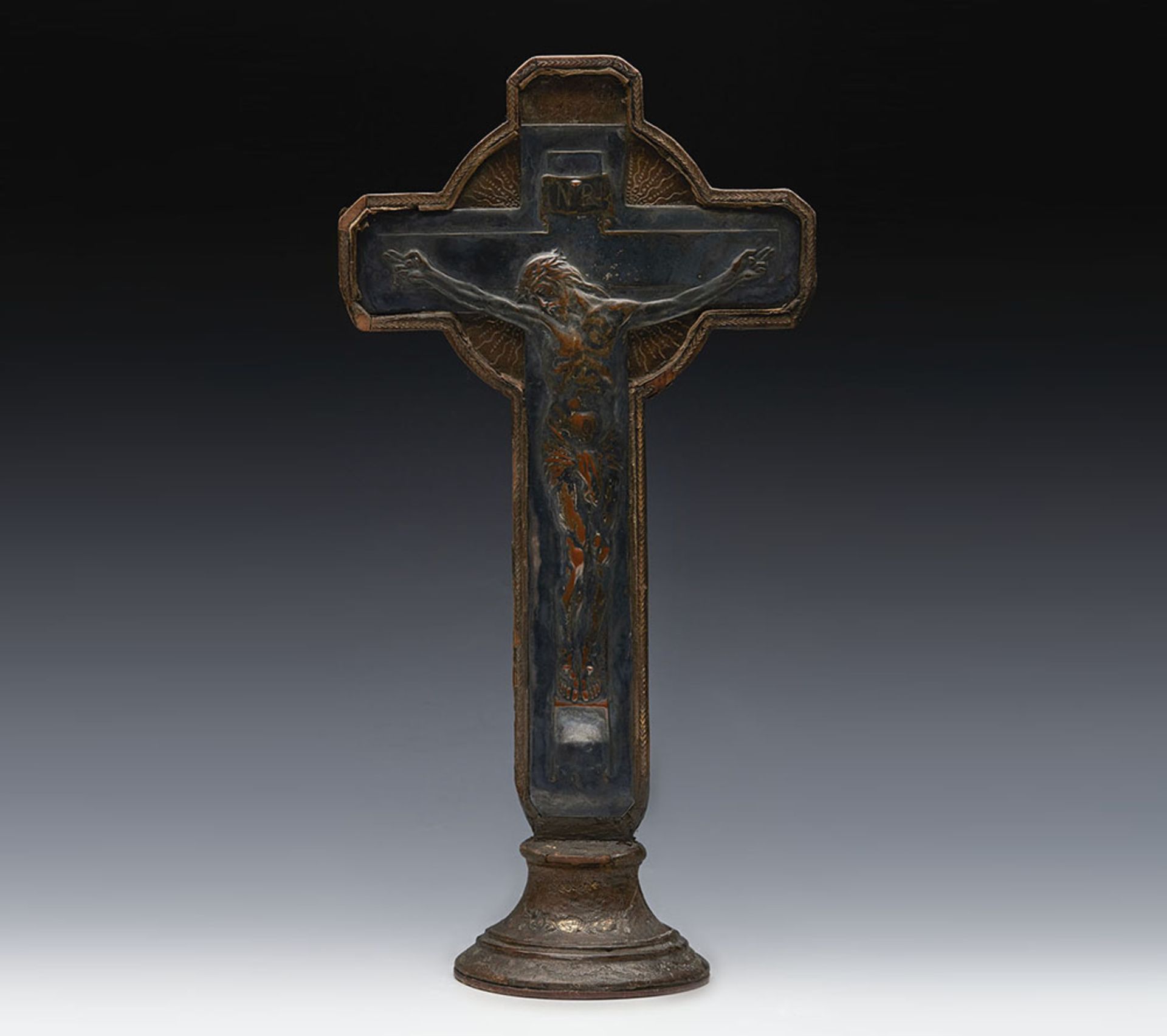 Antique French Crucifix By Jules-Prosper Legastelois Early 20Th C.