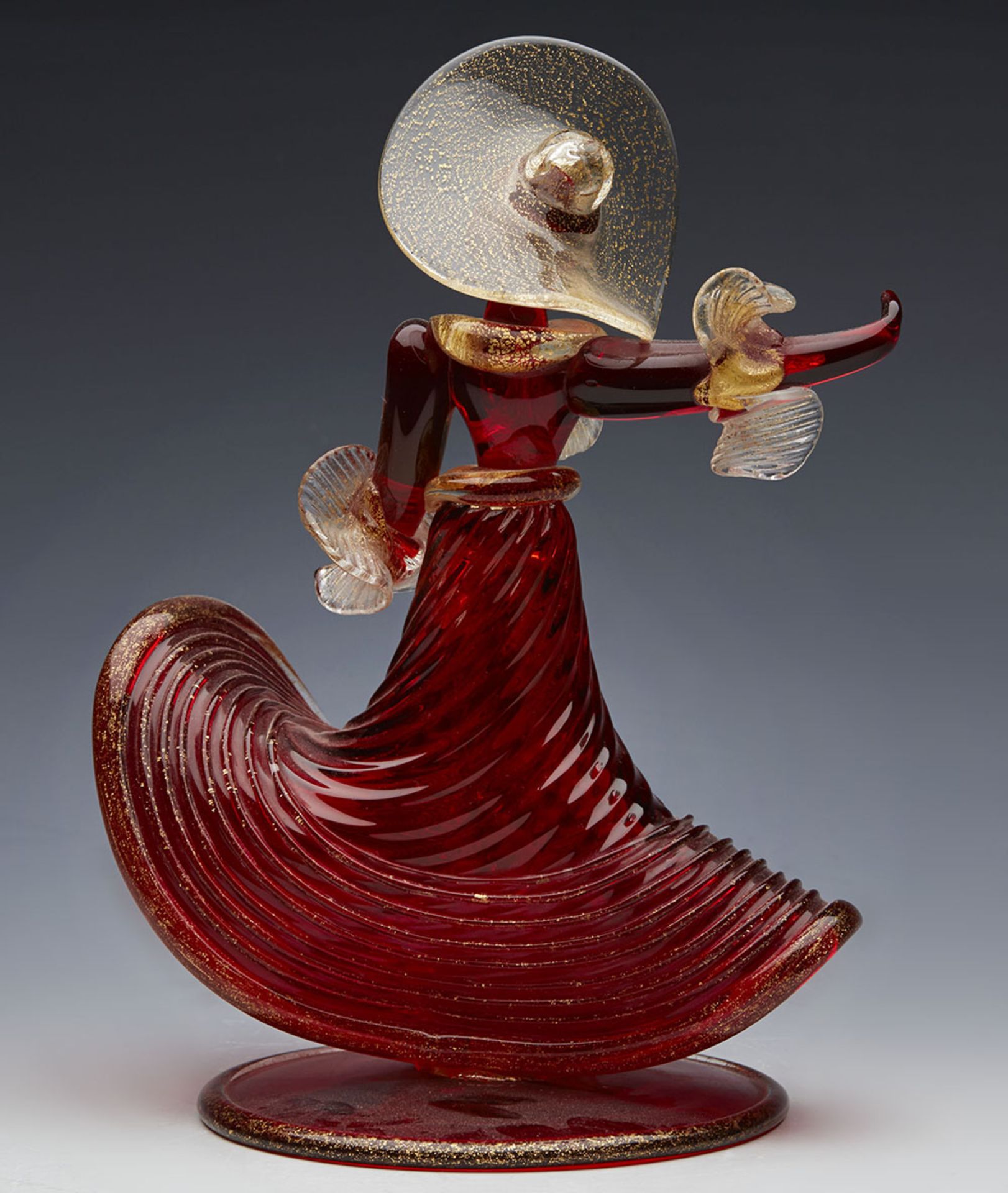 Vintage Italian Murano Art Glass Flamenco Dancer 20Th C. - Image 7 of 7