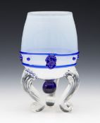 Vintage Venetian Salviati & Co Opalescent Three Legged Liquer Glass 20Th C.