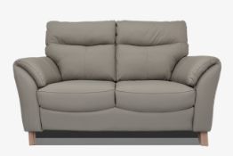 Brand new and boxed Cottesmore Grey Leather 2 Seater Sofa